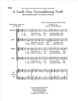 A Lamb Goes Uncomplaining Forth 