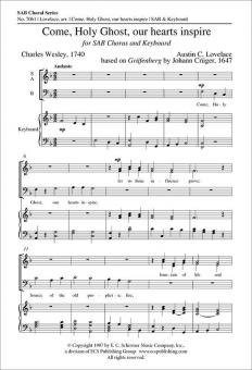 Come, Holy Ghost, Our Hearts Inspire 