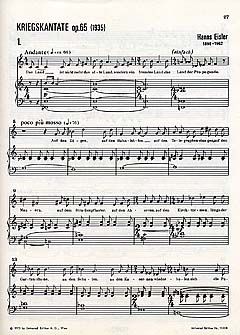 Kriegskantate op. 65 