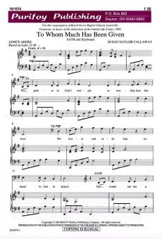 To Whom Much Has Been Given 