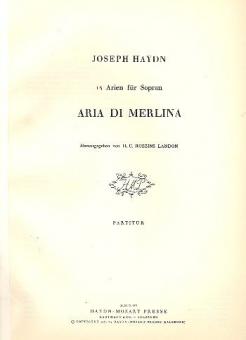 Aria di Merlina Hob. XXIVb:17 