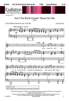 Ain't No Rock Gonna' Shout For Me 