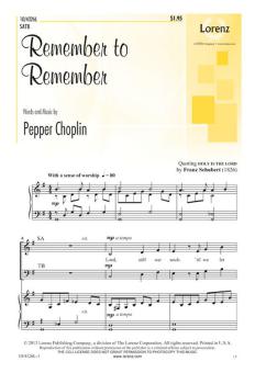 Remember To Remember 