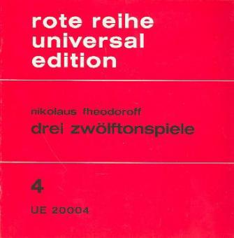 3 Zwölftonspiele für Spielmusikgruppen 