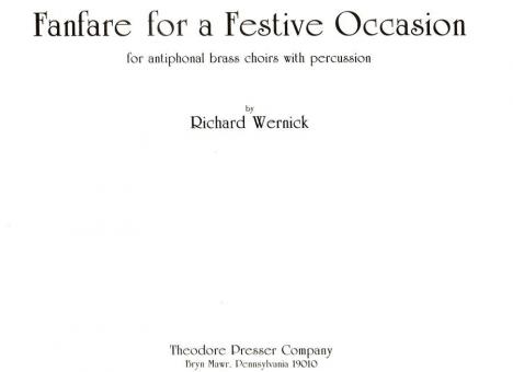 Fanfare for A Festive Occasion 