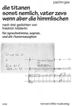 die titanen - sonst nemlich, vater zevs - wenn aber die himmlischen 