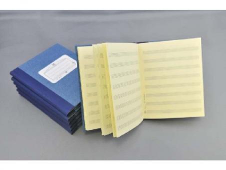 Notenschreibbuch blau 6 Systeme 