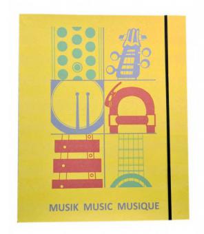 Orchestermappe bunt mit Gummibandverschluß 