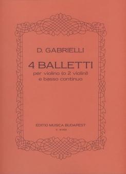 4 Balletti No. 3,4,5,8 Op. 1 