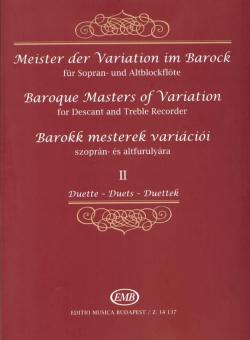 Baroque Masters Of Variation For Descant And Treble Recorder 2 