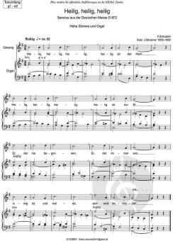 Zum Sanctus (Heilig, heilig) hoch 