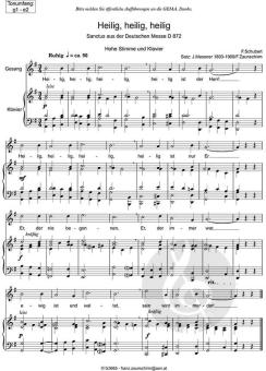 Zum Sanctus (Heilig, heilig) hoch 