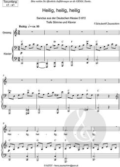 Zum Sanctus (Heilig, heilig) tief 