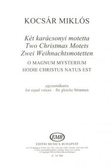 Two Christmas Motets 