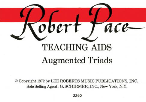 Flash Cards, Augmented Triads, Per Set 