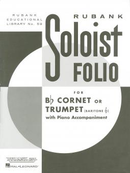 Soloist Folio B Flat Cornet or Trumpet and Piano 