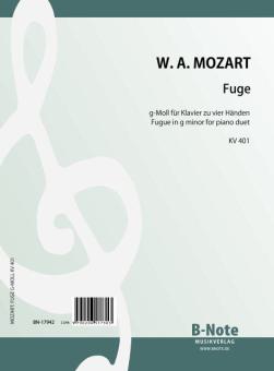 Fuge g-Moll für Klavier zu vier Händen KV 401 