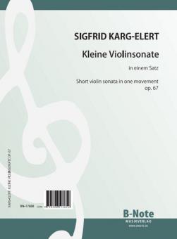 Kleine Violinsonate in einem Satz op.67 