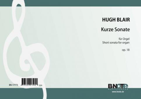 Kurze Sonate G-Dur für Orgel op.8 