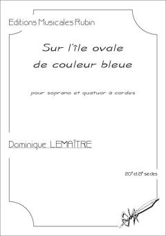 Sur l'île ovale de couleur bleue 