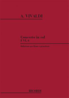 Concerto G Major Flute with Piano Reduction RV438 