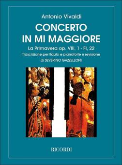 Concerto E Major Flute Piano Reduction RV269 Op. 8 Nr. 1 