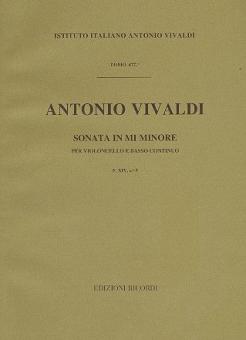 Sonata In E Minor For Violoncello And Continuo Score RV40 FIV#5 T477 