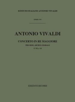 Concerto D Major Oboe Strings Continuo RV453 Score Fvii#10 T279 