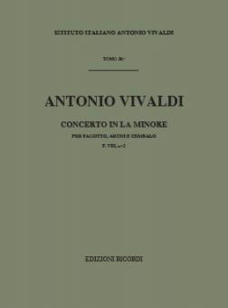 Concerto A Minor Bassoon Strings Continuo RV498 Score Fviii#2 T28 