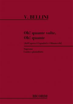 O Quante Volte Soprano Piano from I Capuleti e I Montecchi Italian 