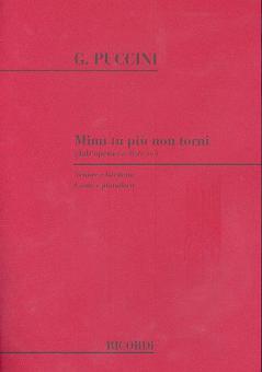 O Mimi Tu Piu Tenor/baritone Piano Italian Non Torni from Boheme Act4 