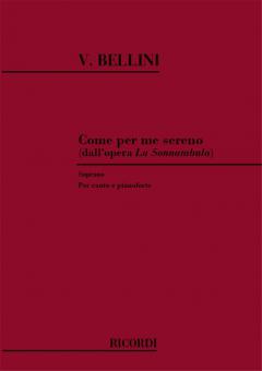 Come per Me Sereno Soprano Piano Italian from La Sonnambula Act1 