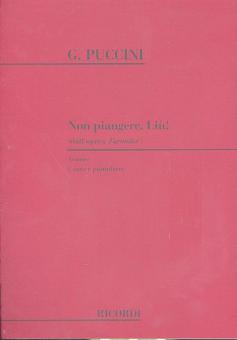 Non Piangere Liu Tenor Piano Italian from Turandot Act 1 