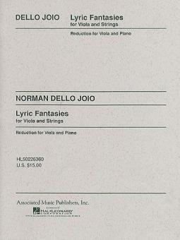 Lyric Fantasies Viola String Piano Reduction for Viola Piano 