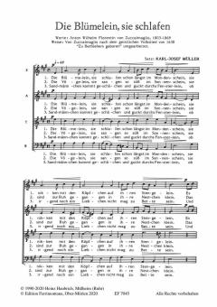 Die Blümelein, sie schlafen 