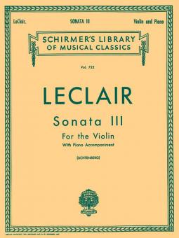 Sonata No. 3 In D Violin Piano 