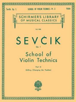 School Violin Technics Op. 1 Book 3 Shifting Changing The Position 