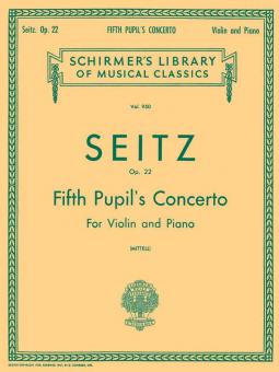 Fifth Pupil's Concerto No. 5 In D Op. 22 Violin And Piano 