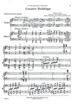 Concerto Pathetique 2 Pianos 4 Hands E Minor 