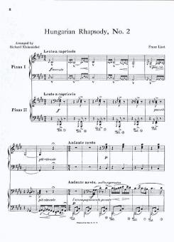 Hungarian Rhapsody No.2 2 Pianos 4 Hands 