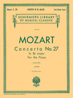 Concerto In B Flat Major No.272 Pianos 4 Hands Score K595 