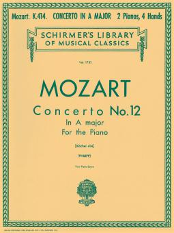 Concerto No.12 A Major K414 2 Pianos 4 Hands Score 
