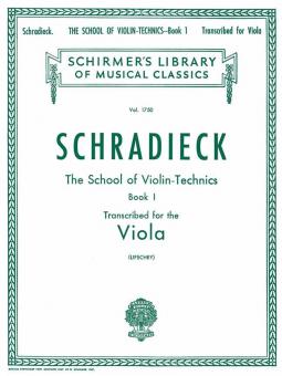 School Of Violin Technics Book 1 Transcribed For Viola 