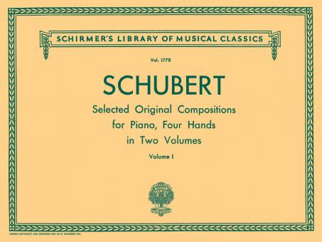 Schubert Selected Original Compositions for 1 Piano 4 Hands Vol. 1 
