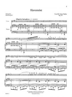 Havanaise Op. 83 Violin Piano 
