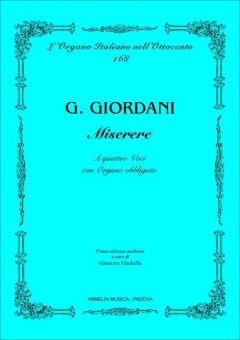 Miserere Per 4 Voci (Satb) e Organo Obbligato 