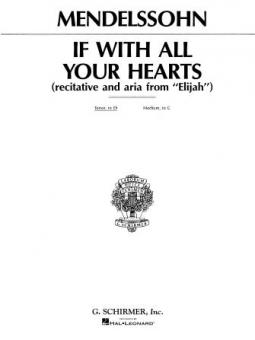 If with All Your Hearts Tenor In e Flat with Piano from Elijah 