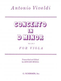 Concerto In D Minor op. 3 no. 6 