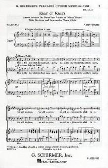 King of Kings with Baritone and Soprano or Tenor Solo Organ 