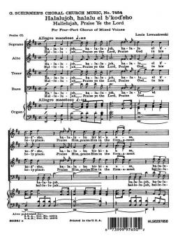 Hallelujah, Praise Ye The Lord 